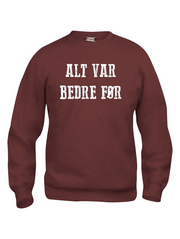 Alt var bedre før Genser