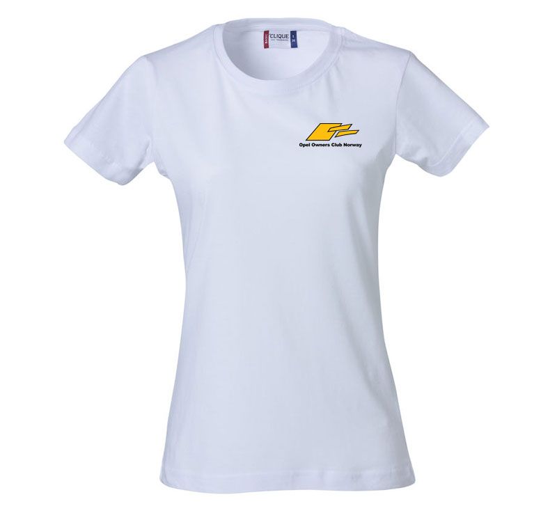 T-shirt dame m/logo på bryst
