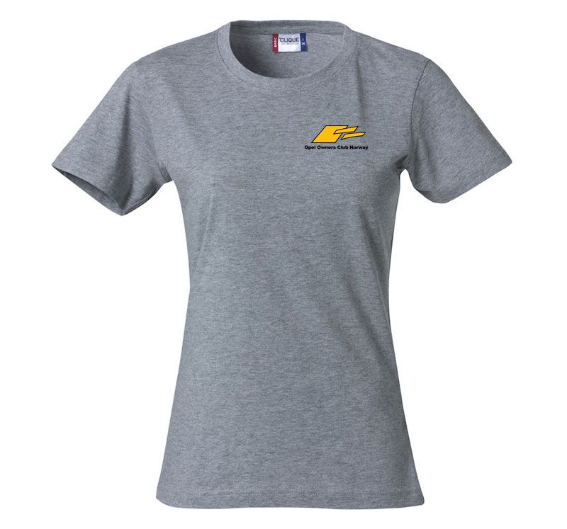 T-shirt dame m/logo på bryst